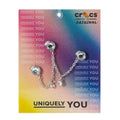 Crocs Silver Metal Triple Gem Chain Jibbitz Charm