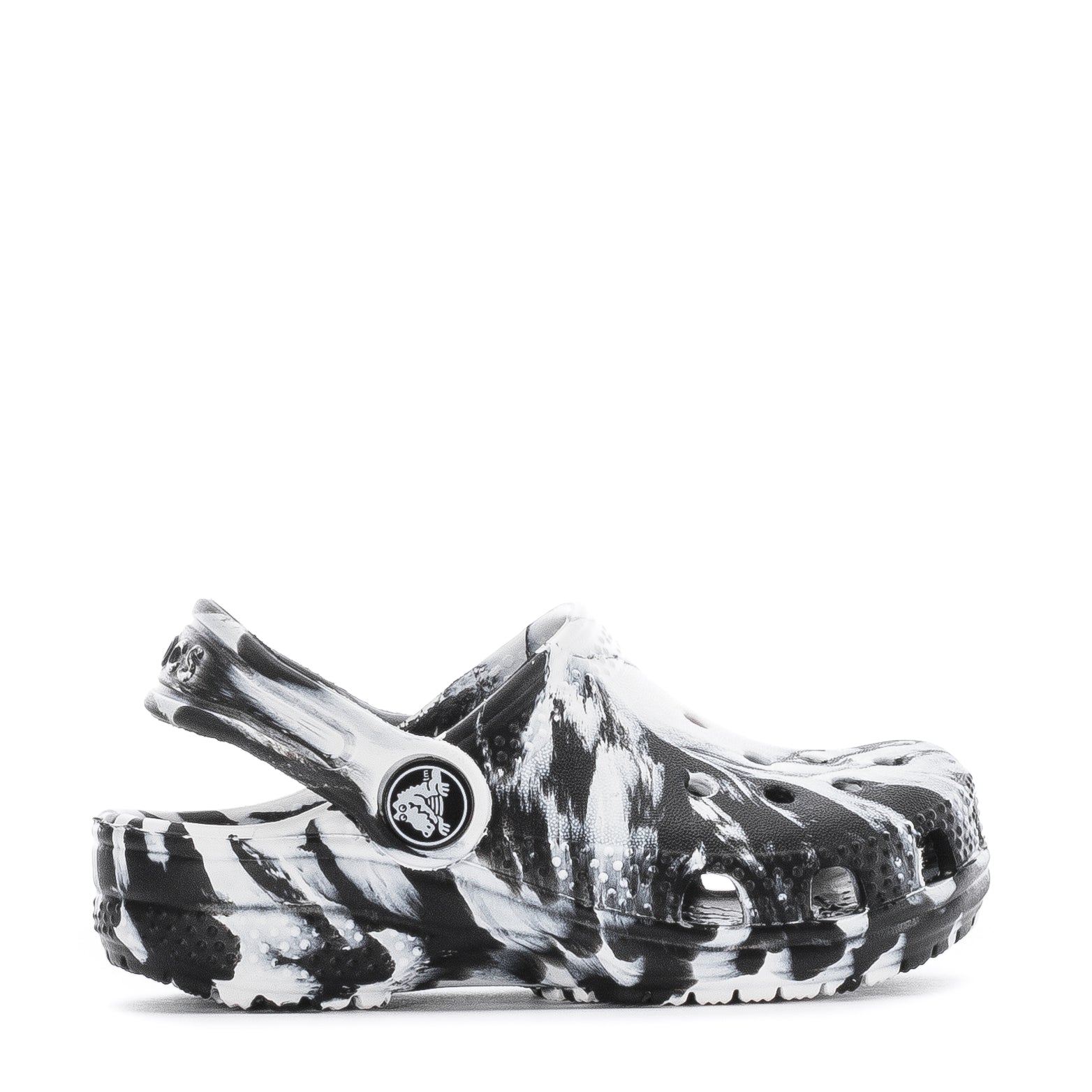 Crocs Toddler Marble Classic Clog - Black / White