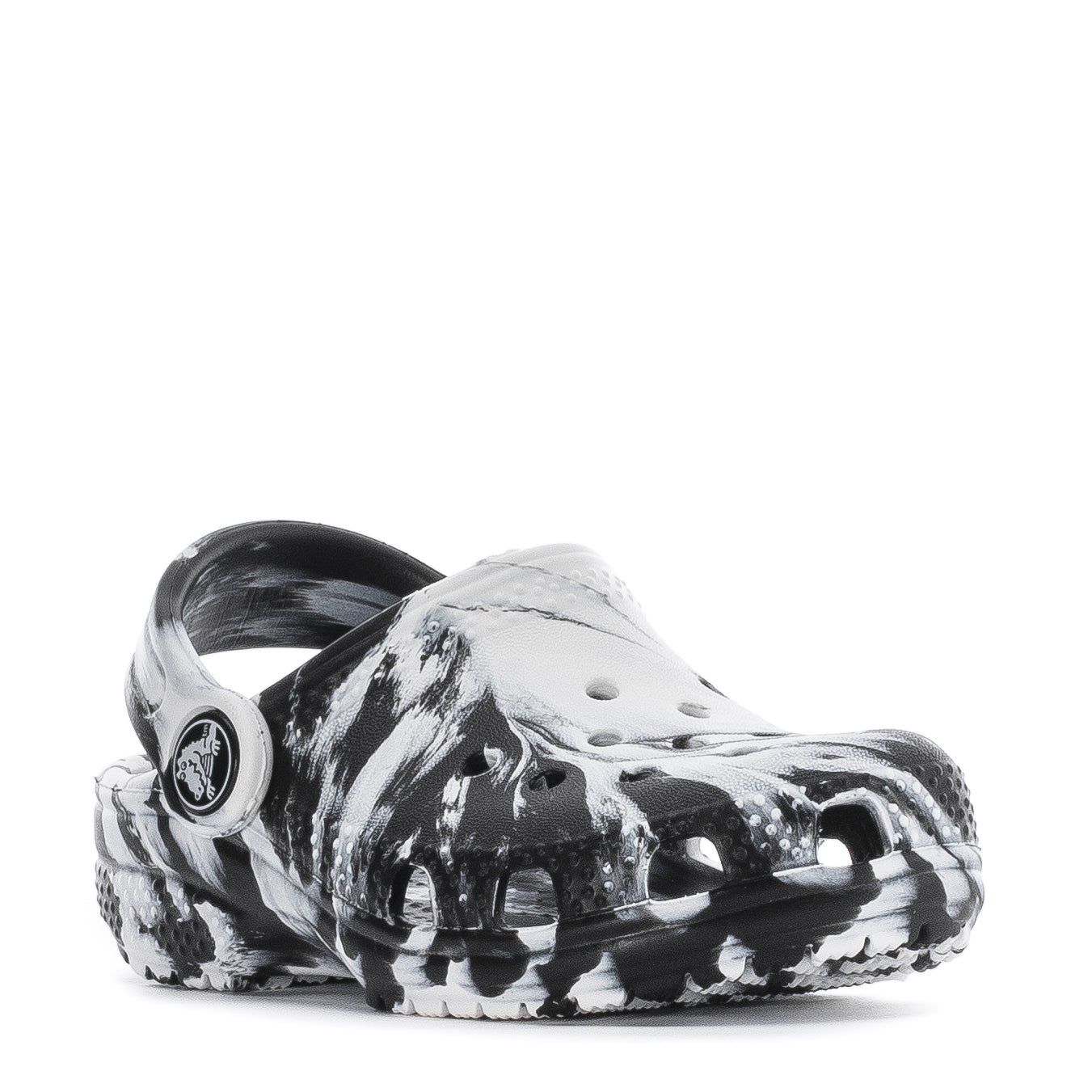 Crocs Toddler Marble Classic Clog - Black / White
