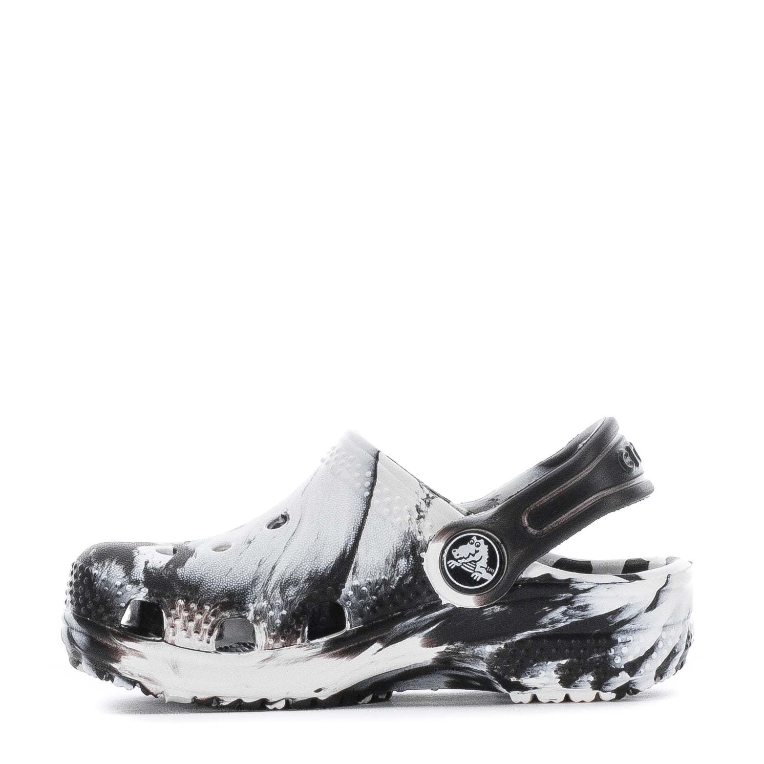 Crocs Toddler Marble Classic Clog - Black / White