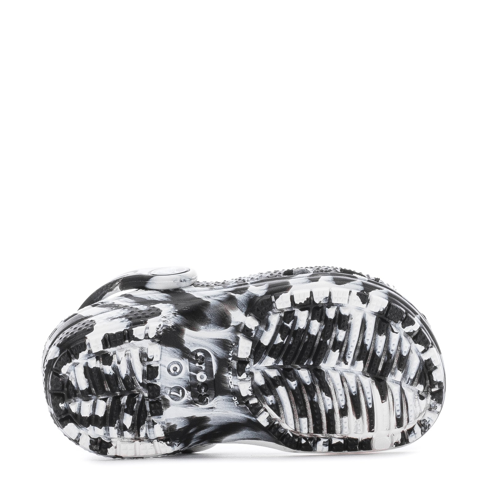 Crocs Toddler Marble Classic Clog - Black / White
