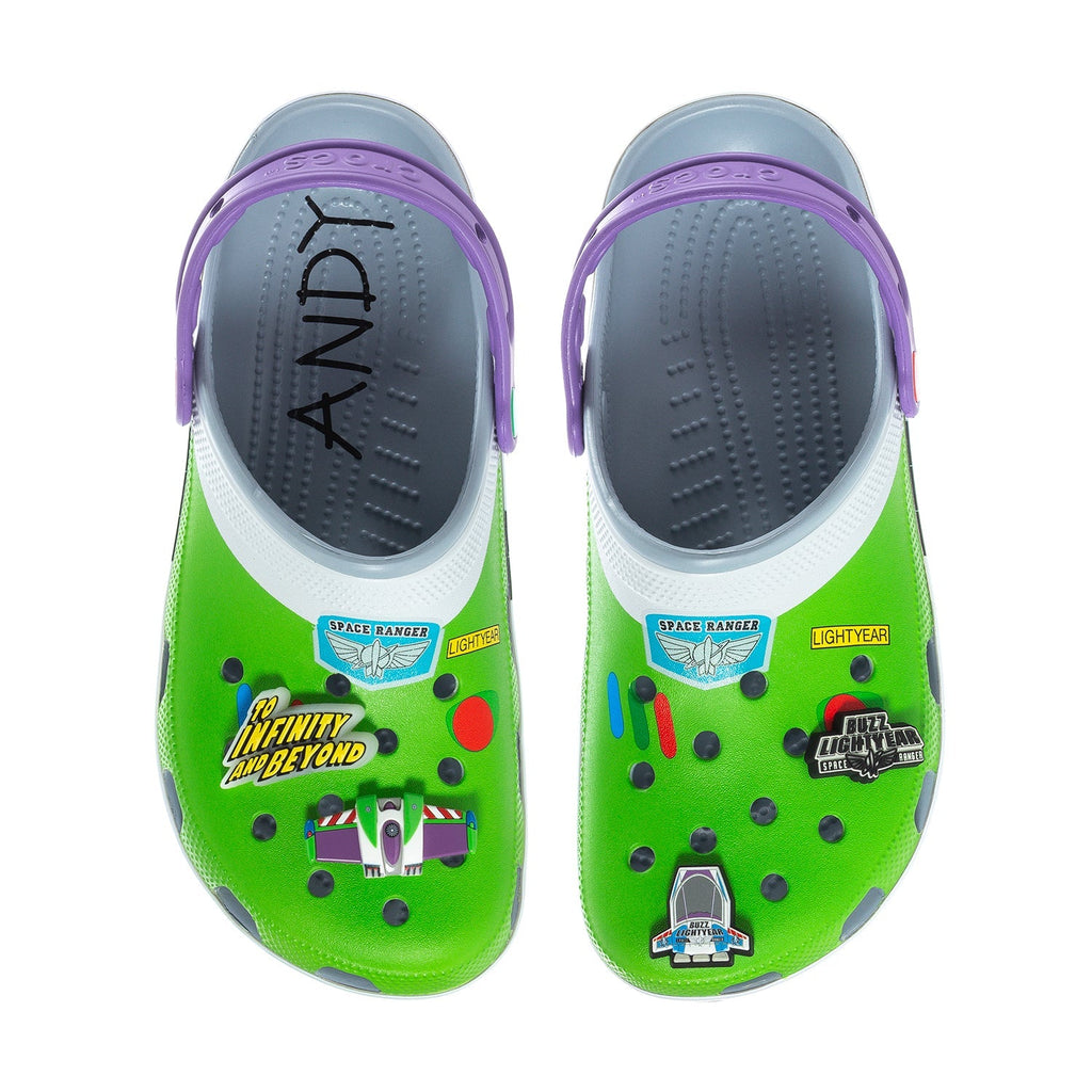 Crocs Men's Toy Story Buzz Classic Clog - White / Green / Purple