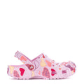 Crocs Women's Valentine's Day Classic Clog - Pink Milk / Raspberry / Heart Print
