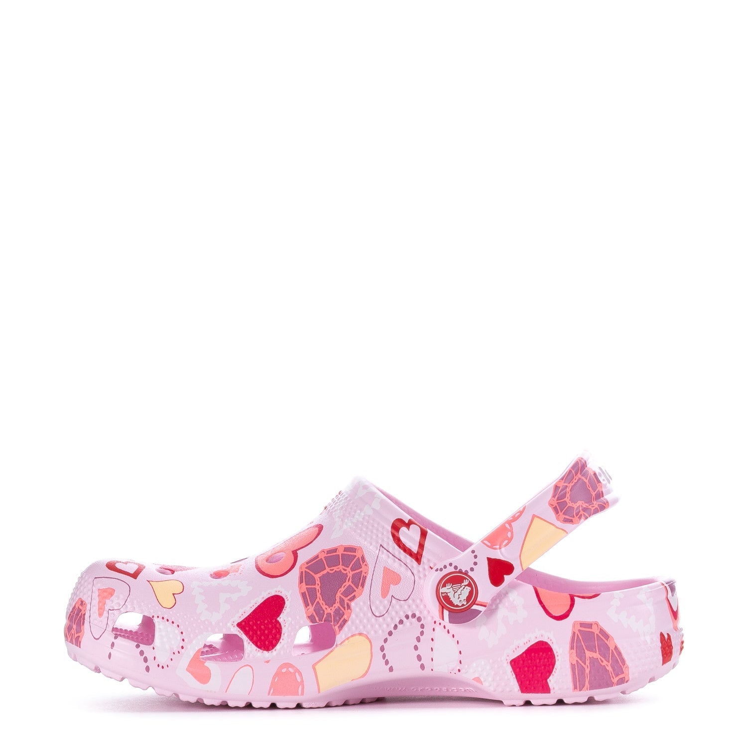 Crocs Women's Valentine's Day Classic Clog - Pink Milk / Raspberry / Heart Print