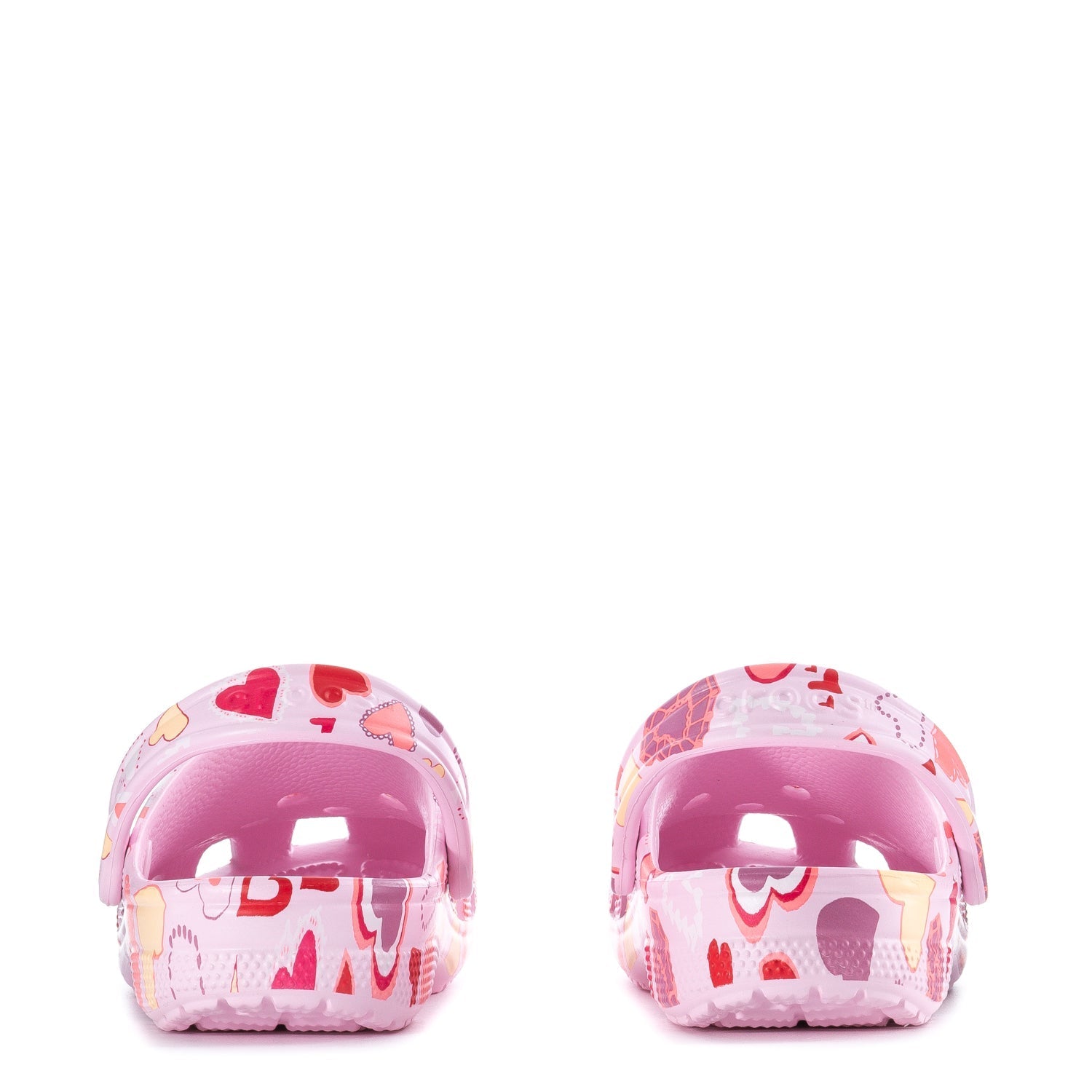 Crocs Women's Valentine's Day Classic Clog - Pink Milk / Raspberry / Heart Print