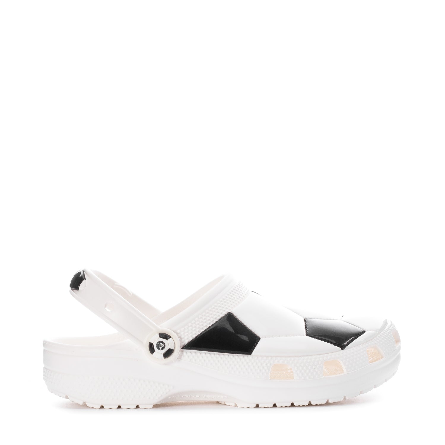 Crocs Youth Soccer Ball Classic Clog - White / Black
