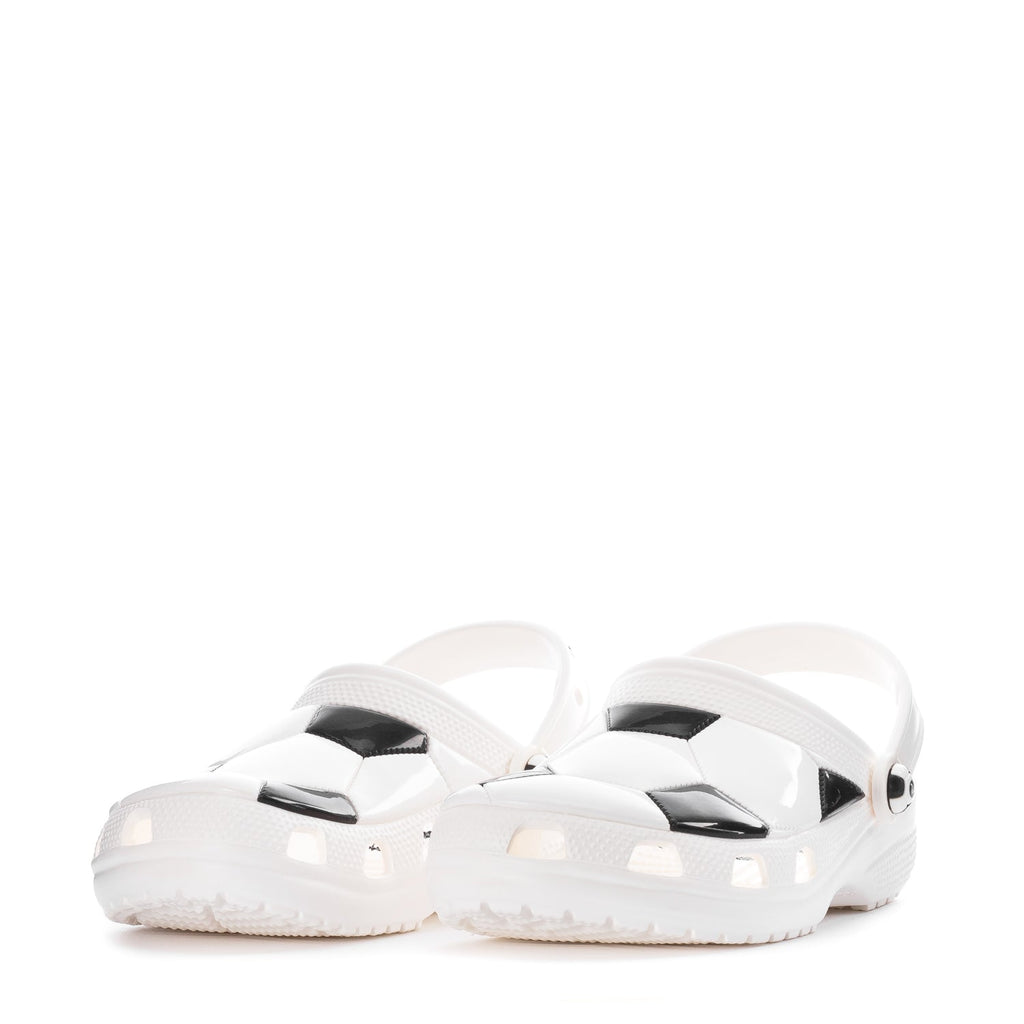 Crocs Youth Soccer Ball Classic Clog - White / Black