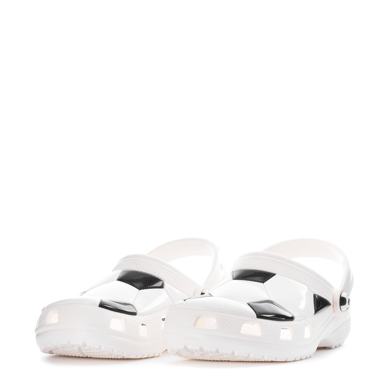 Crocs Youth Soccer Ball Classic Clog - White / Black