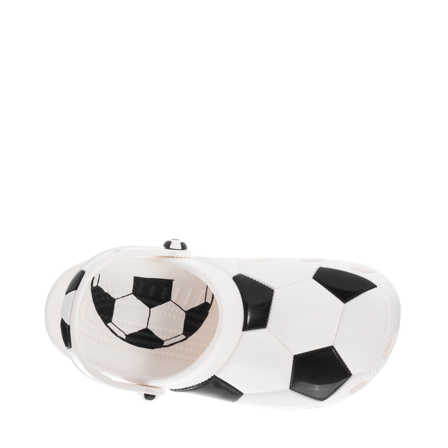 Crocs Youth Soccer Ball Classic Clog - White / Black