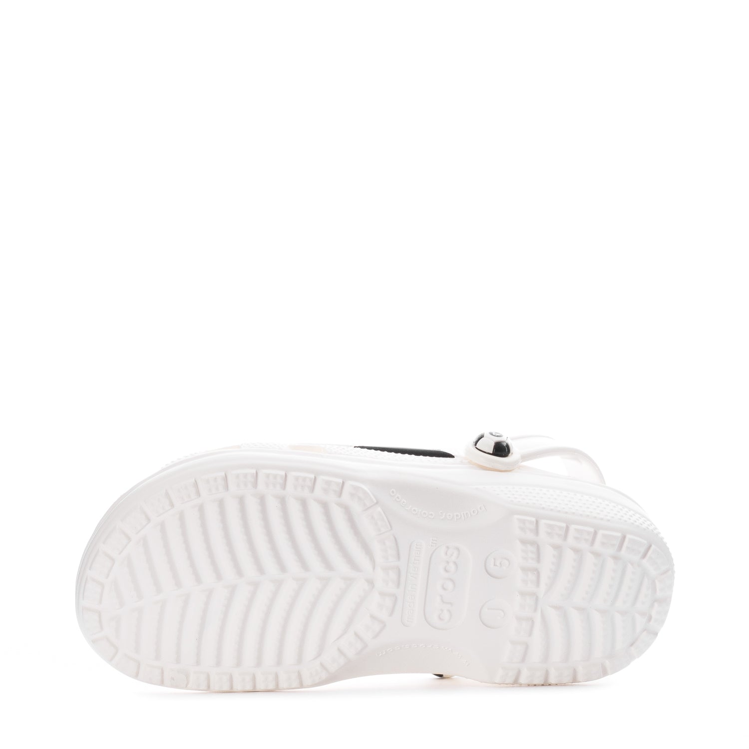Crocs Youth Soccer Ball Classic Clog - White / Black