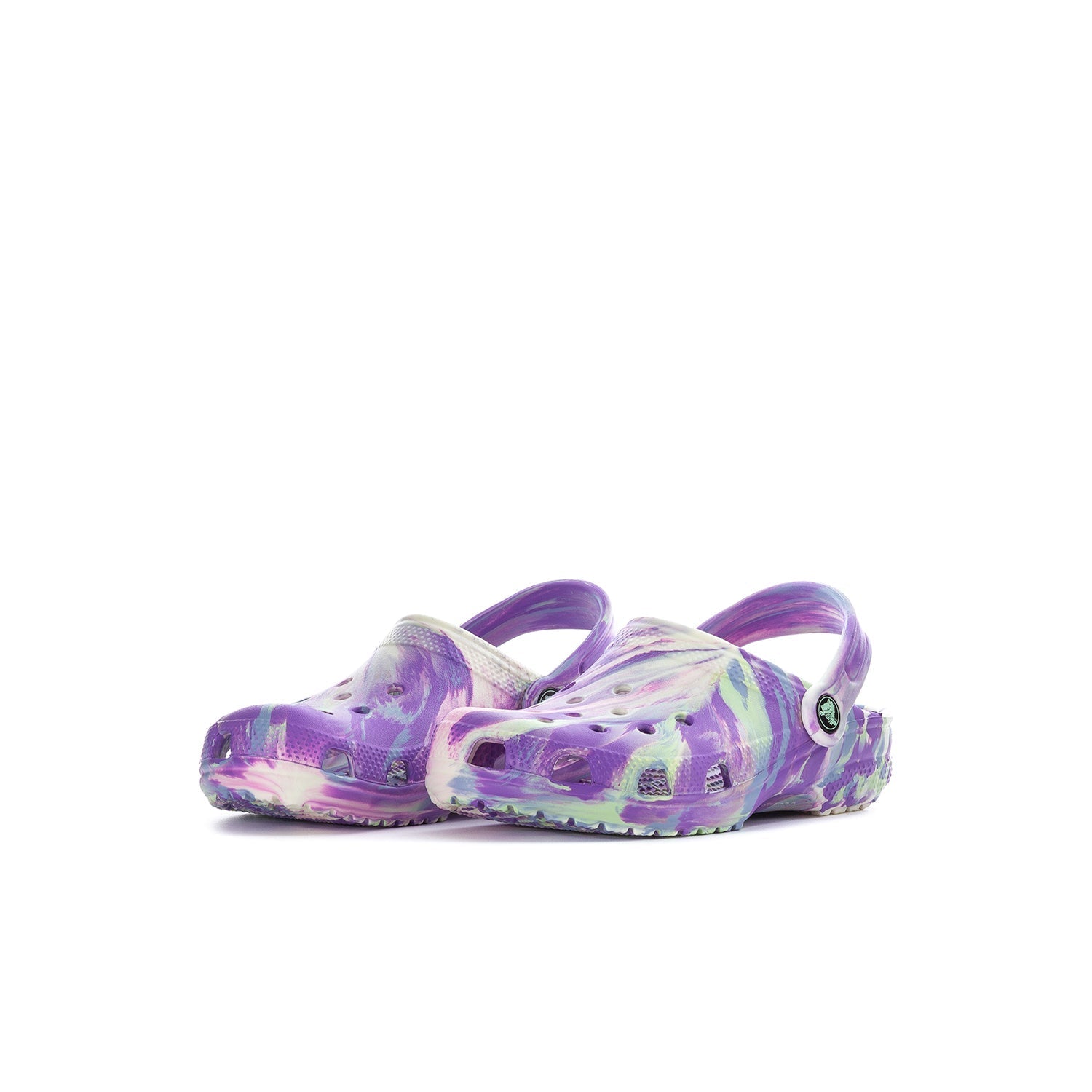 Crocs Kids' Marble Classic Clog - Purple / White