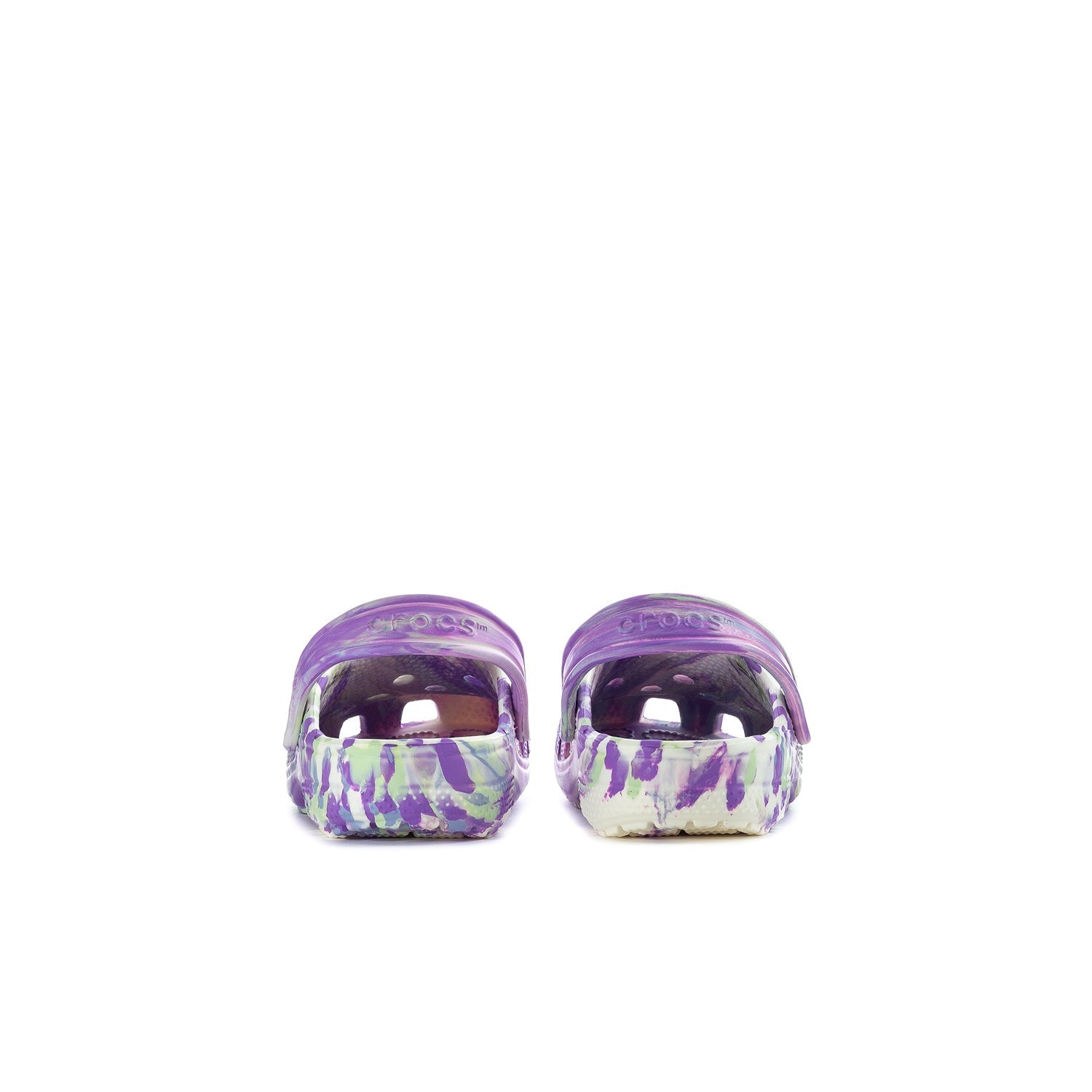 Crocs Kids' Marble Classic Clog - Purple / White