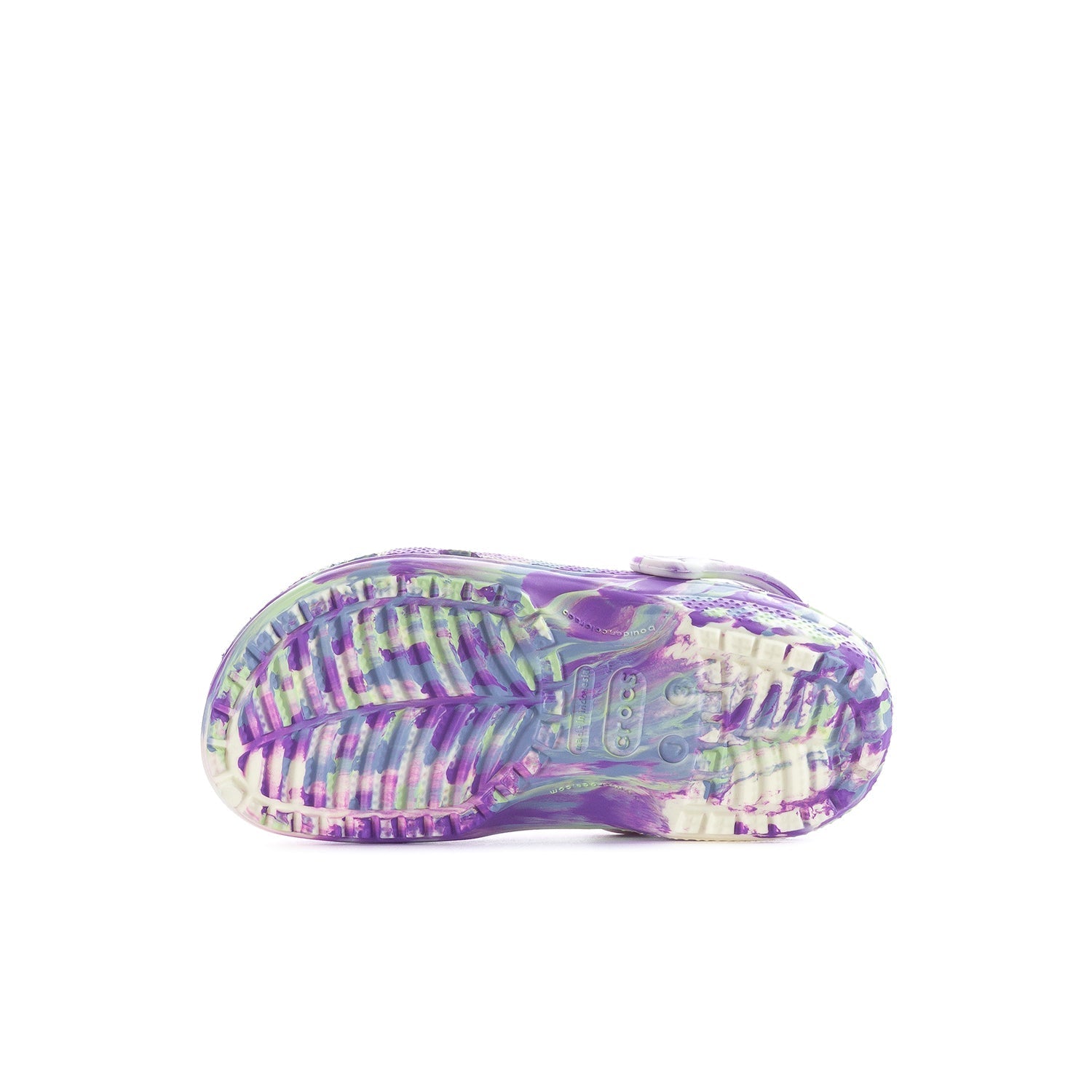 Crocs Kids' Marble Classic Clog - Purple / White