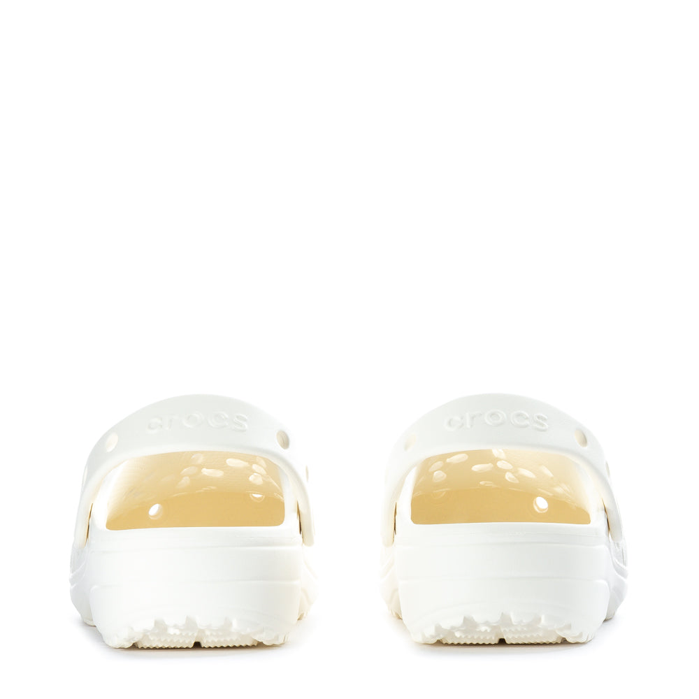 Crocs Women's Floral Cut Out Classic Clog - Chalk