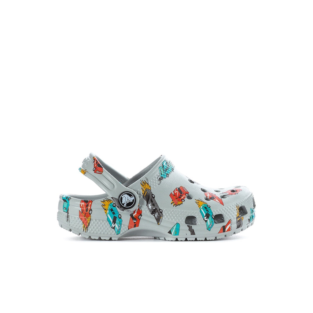 Crocs Toddler Race Car Classic Clog - Grey / Multi