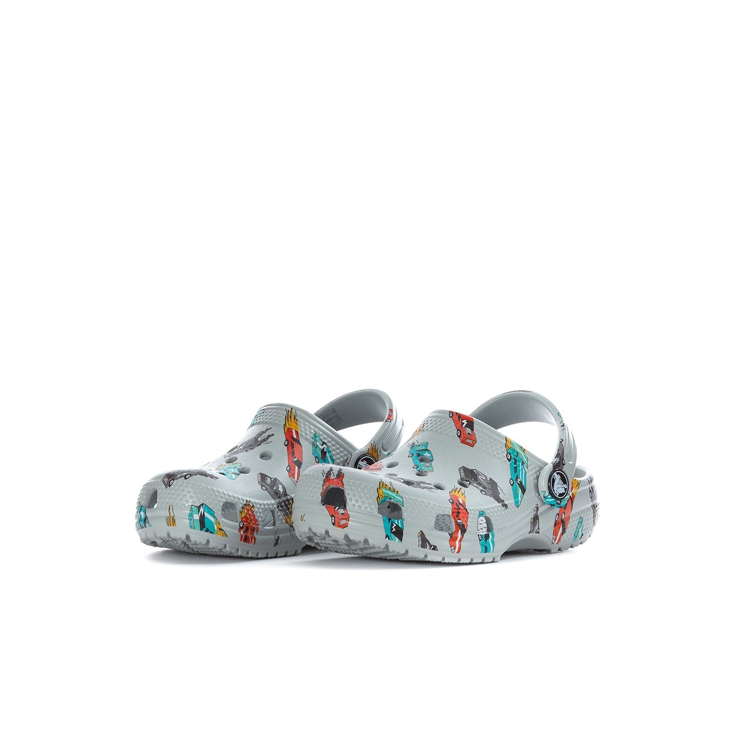 Crocs Toddler Race Car Classic Clog - Grey / Multi