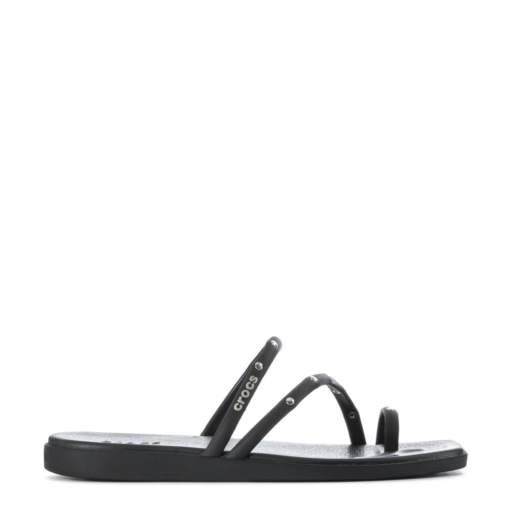 Crocs Women's Studded Miami Toe Loop Sandal - Black