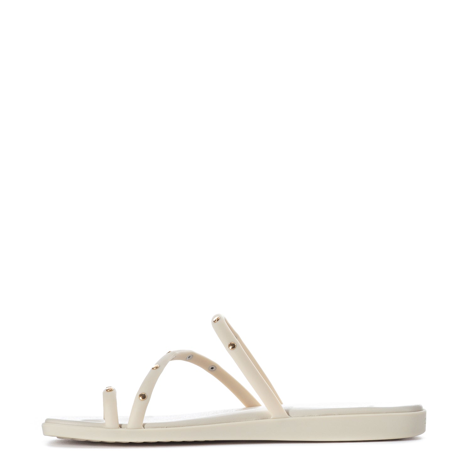 Crocs Women's Studded Miami Toe Loop Sandal - Almond Tint