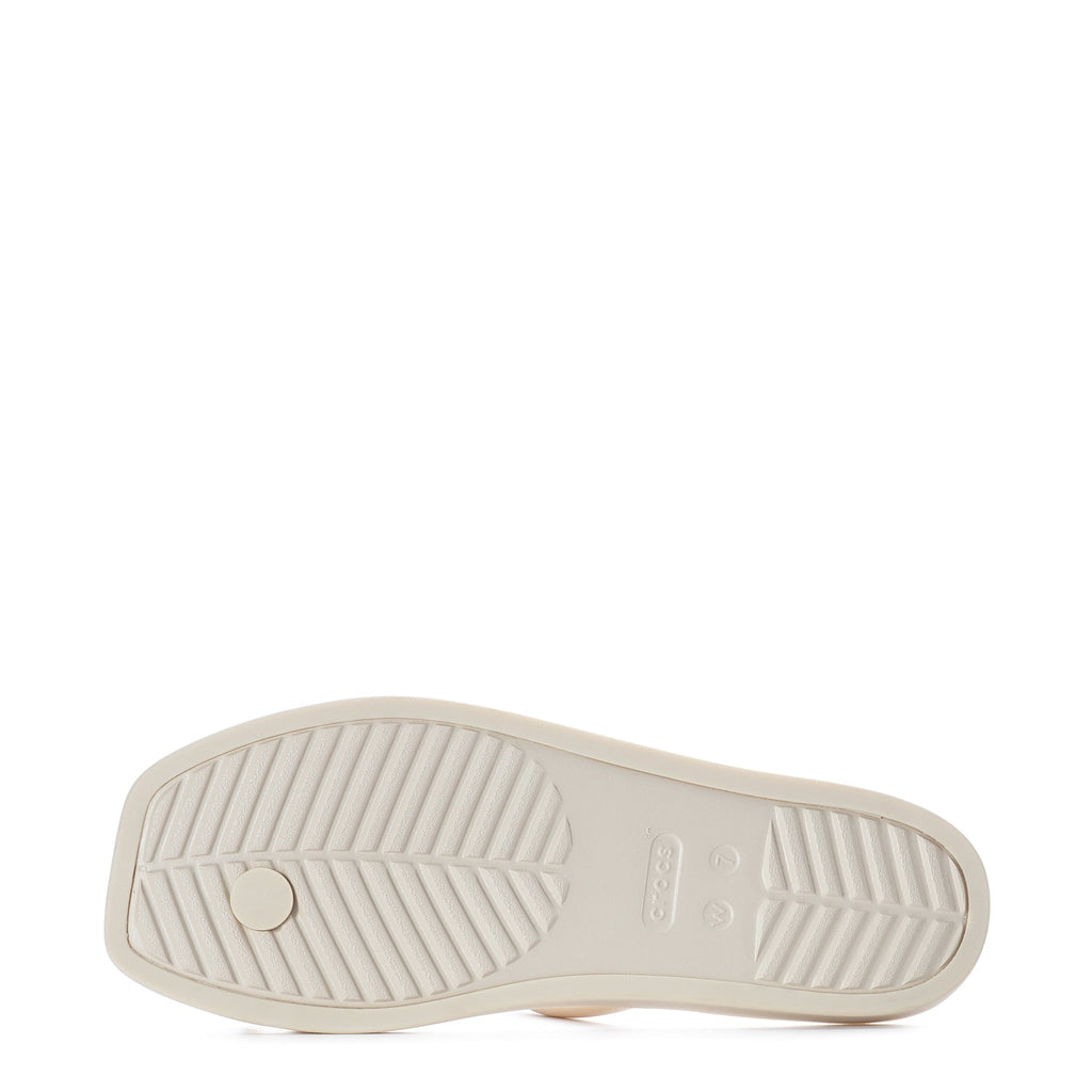 Crocs Women's Studded Miami Toe Loop Sandal - Almond Tint