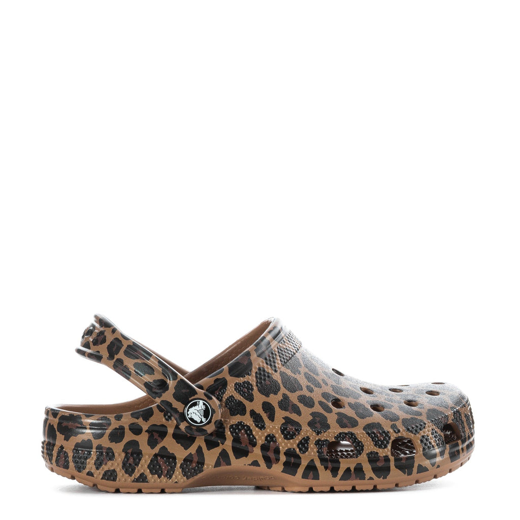 Crocs Women's Leopard Classic Clog - Black