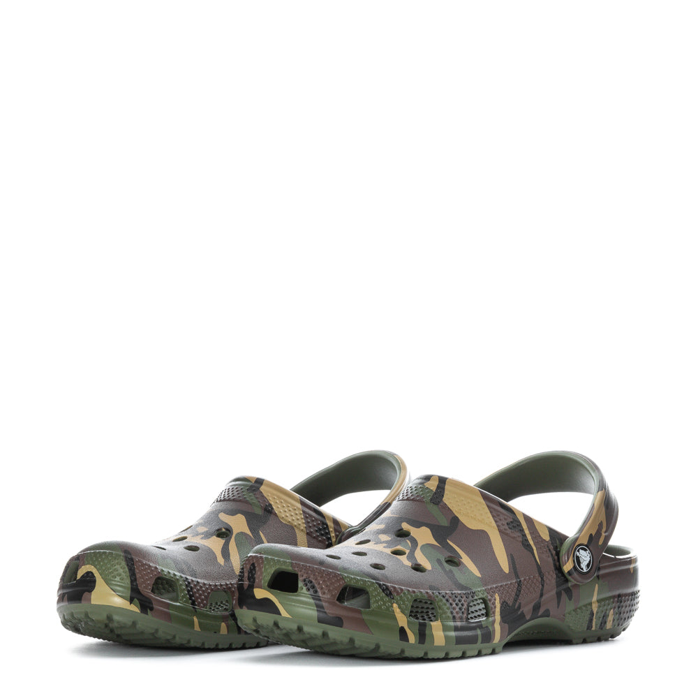 Crocs Youth Camo Classic Clog - Black / Multi