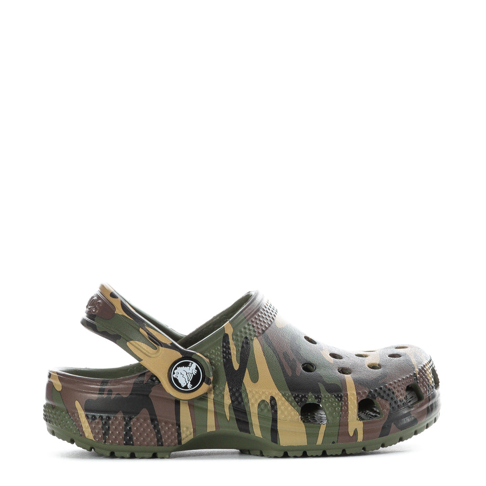 Crocs Toddler Camo Classic Clog - Black / Multi