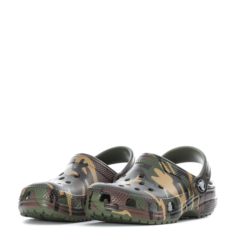Crocs Toddler Camo Classic Clog - Black / Multi