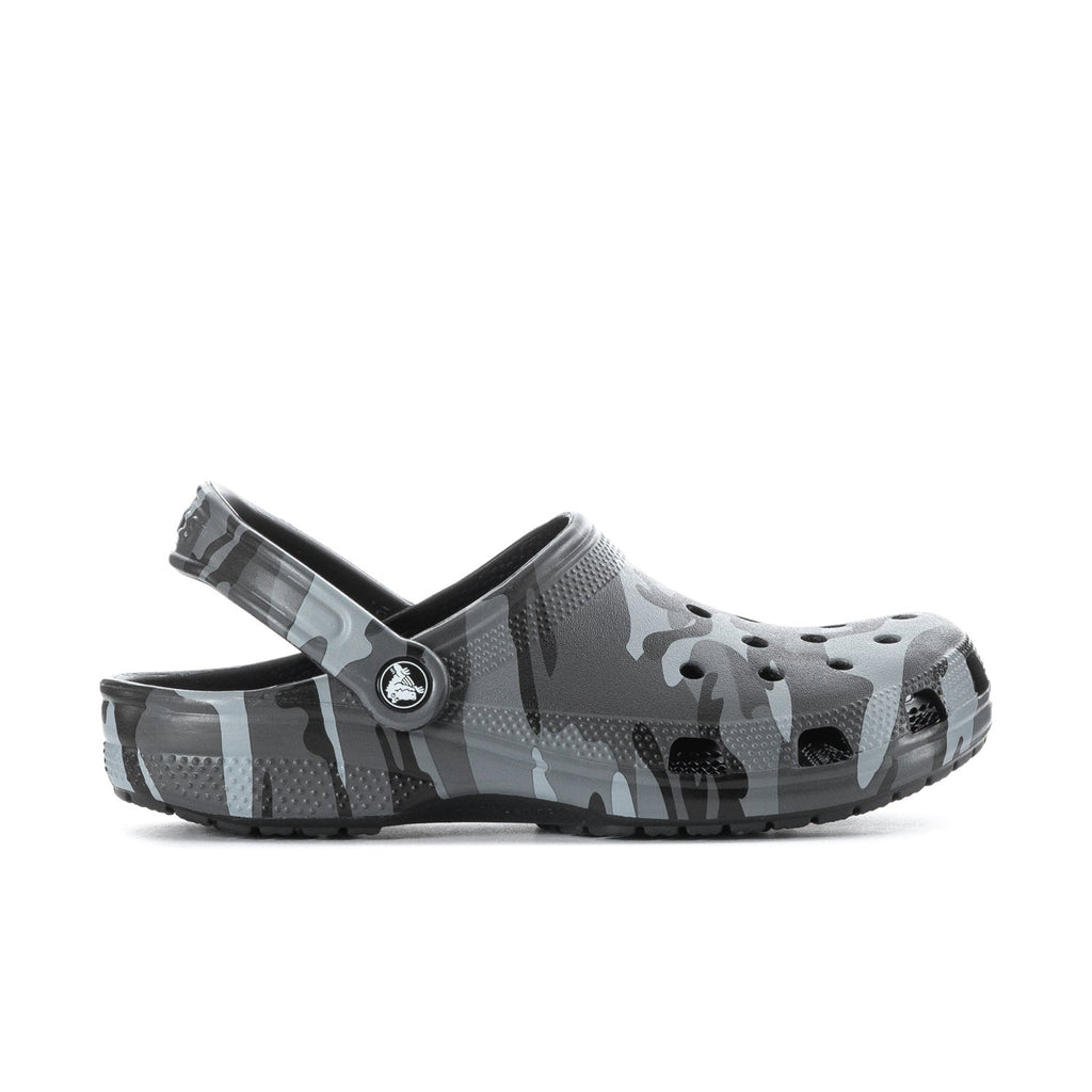 Crocs Men's Camo Classic Clog - Black / Grey