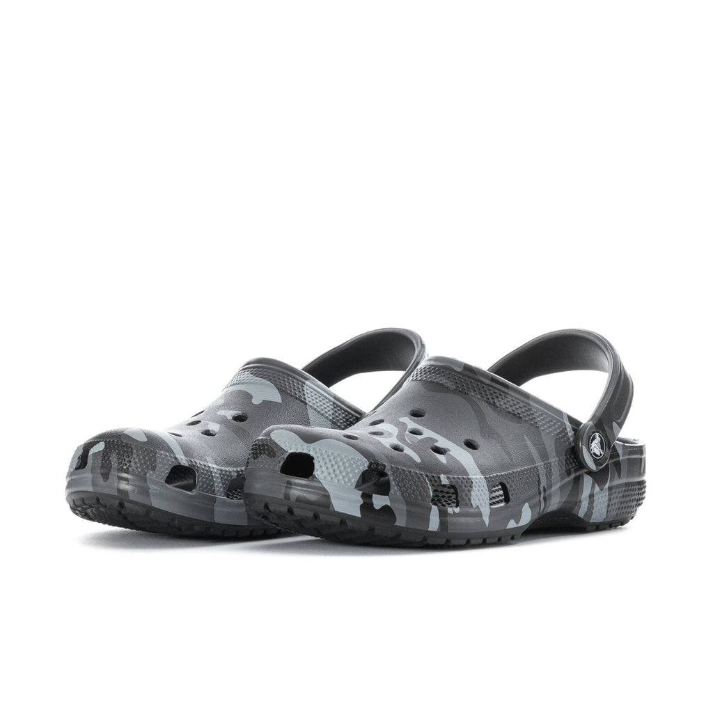 Crocs Men's Camo Classic Clog - Black / Grey