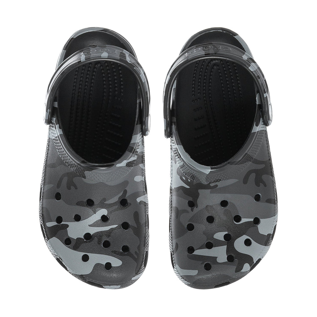 Crocs Men's Camo Classic Clog - Black / Grey