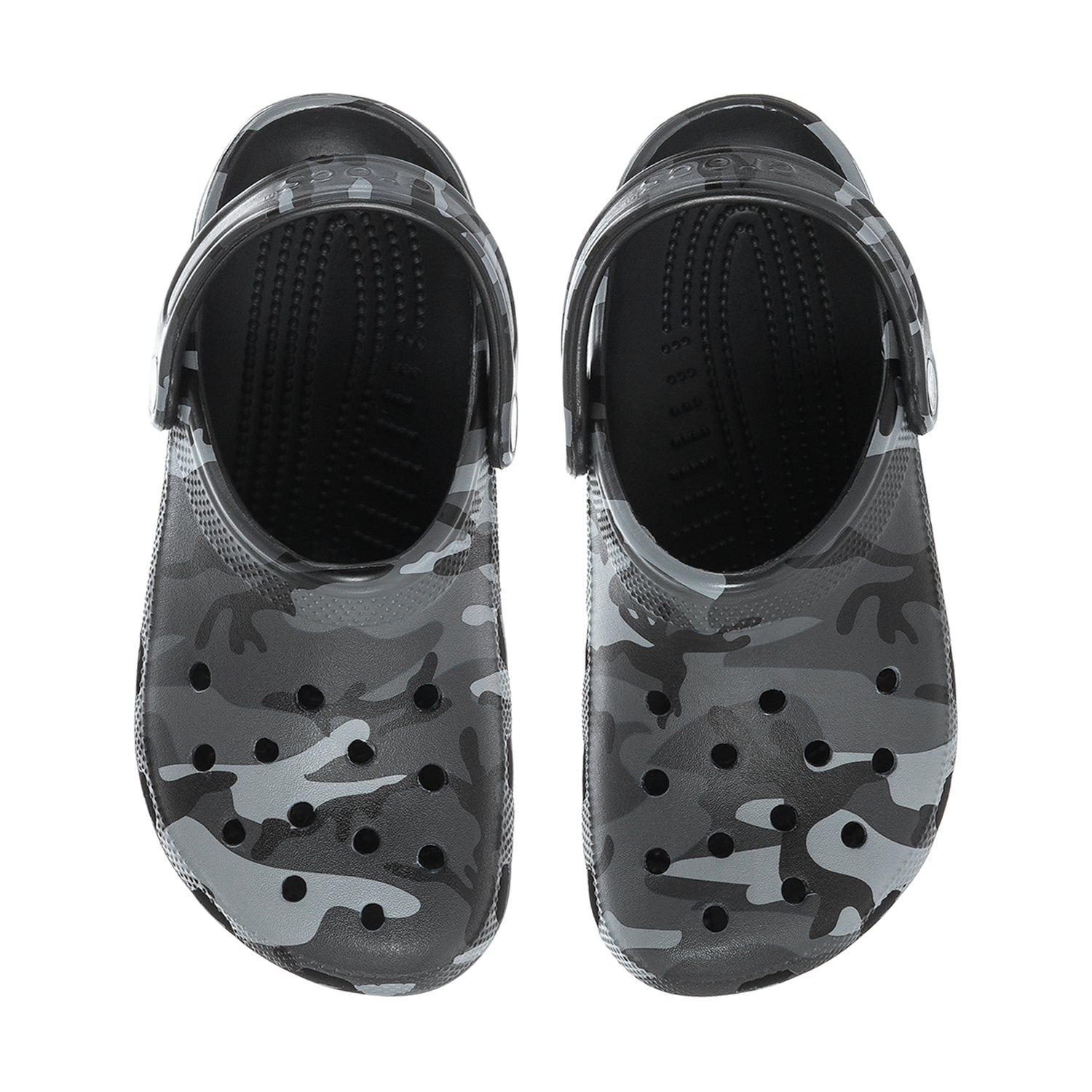 Crocs Men's Camo Classic Clog - Black / Grey