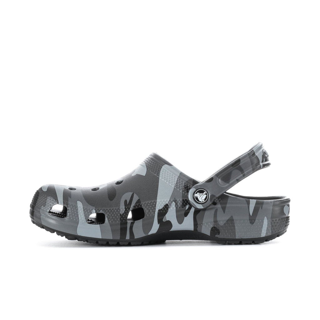 Crocs Men's Camo Classic Clog - Black / Grey