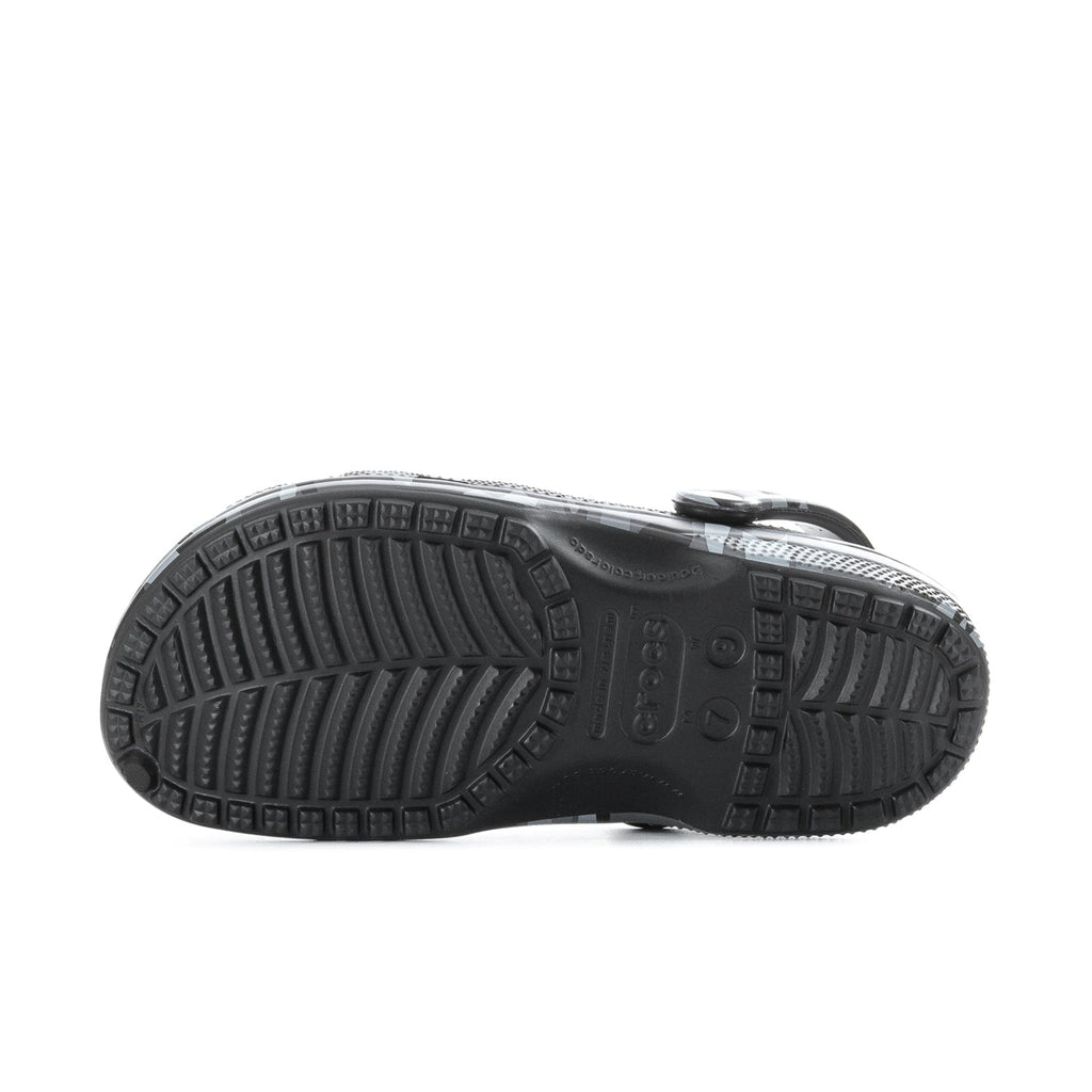Crocs Men's Camo Classic Clog - Black / Grey