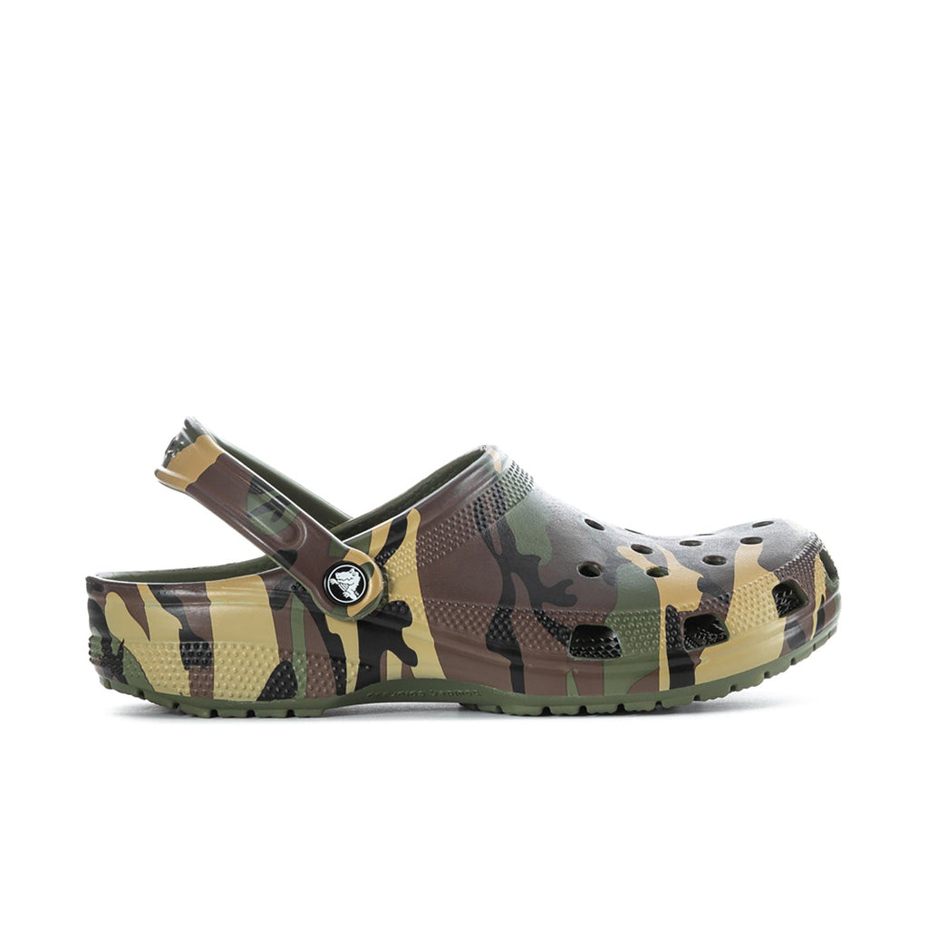 Crocs Men's Camo Classic Clog - Army Green / Multi