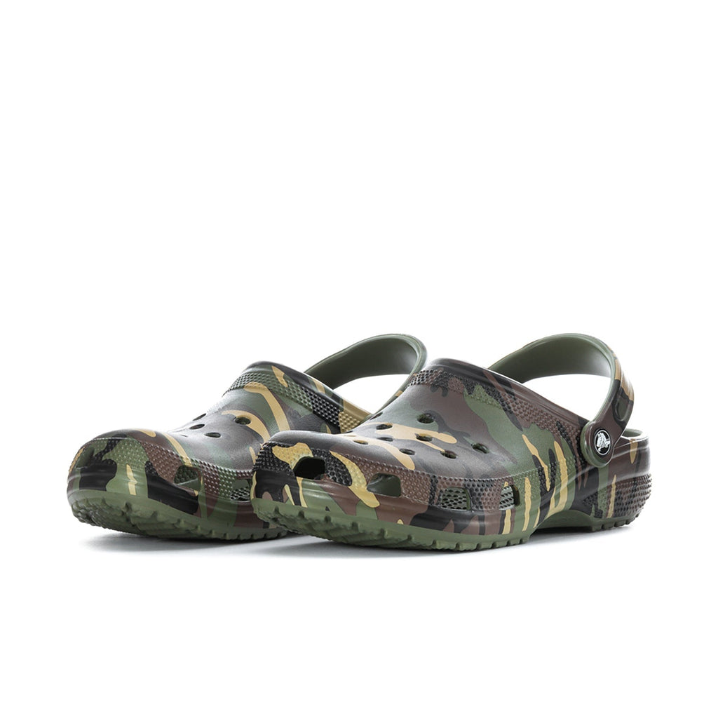 Crocs Men's Camo Classic Clog - Army Green / Multi