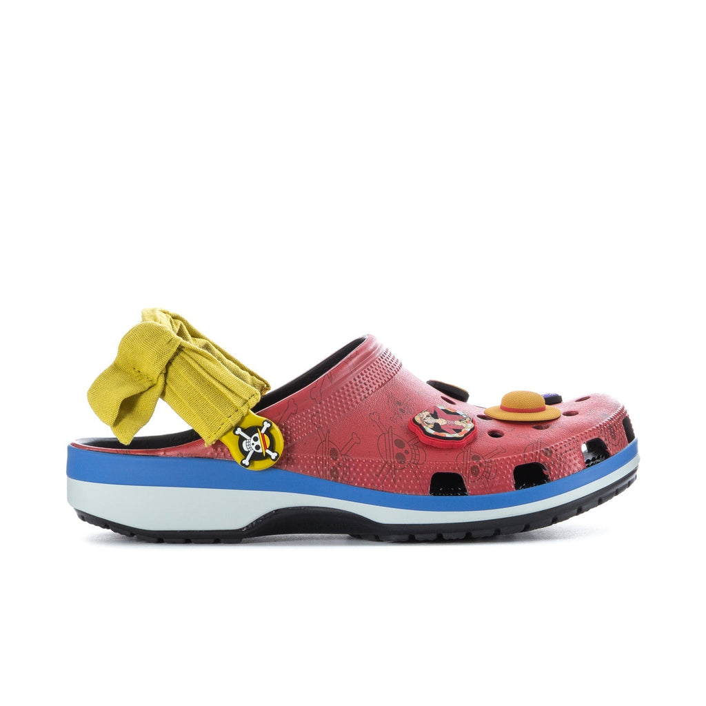 Crocs Men's One Piece Luffy Classic Clog - Red / Blue
