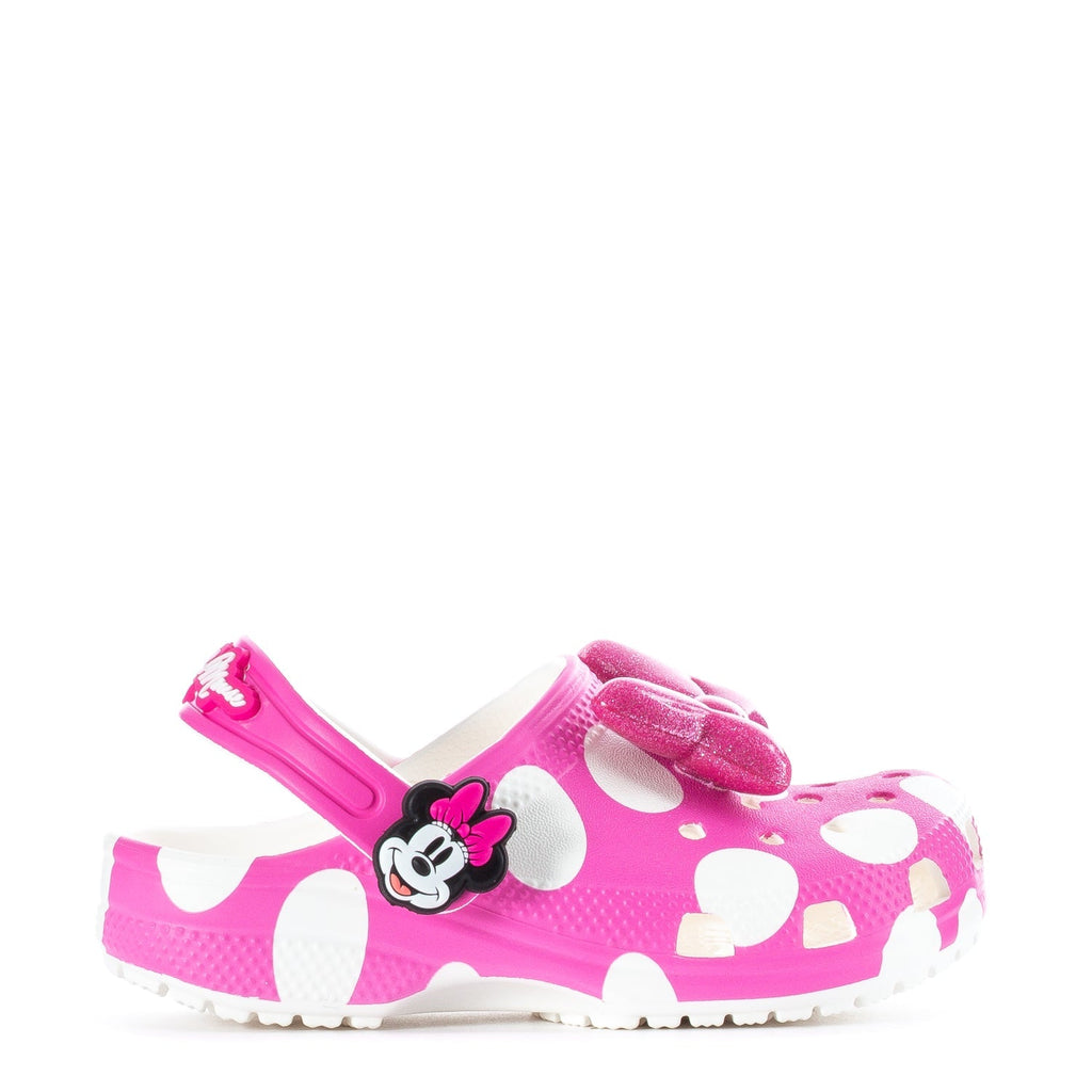 Crocs Toddler Minnie Mouse Classic Clog - Pink / White