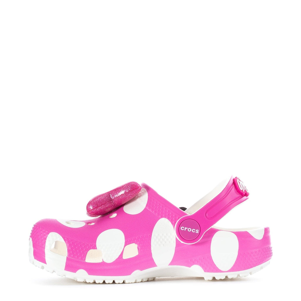 Crocs Toddler Minnie Mouse Classic Clog - Pink / White