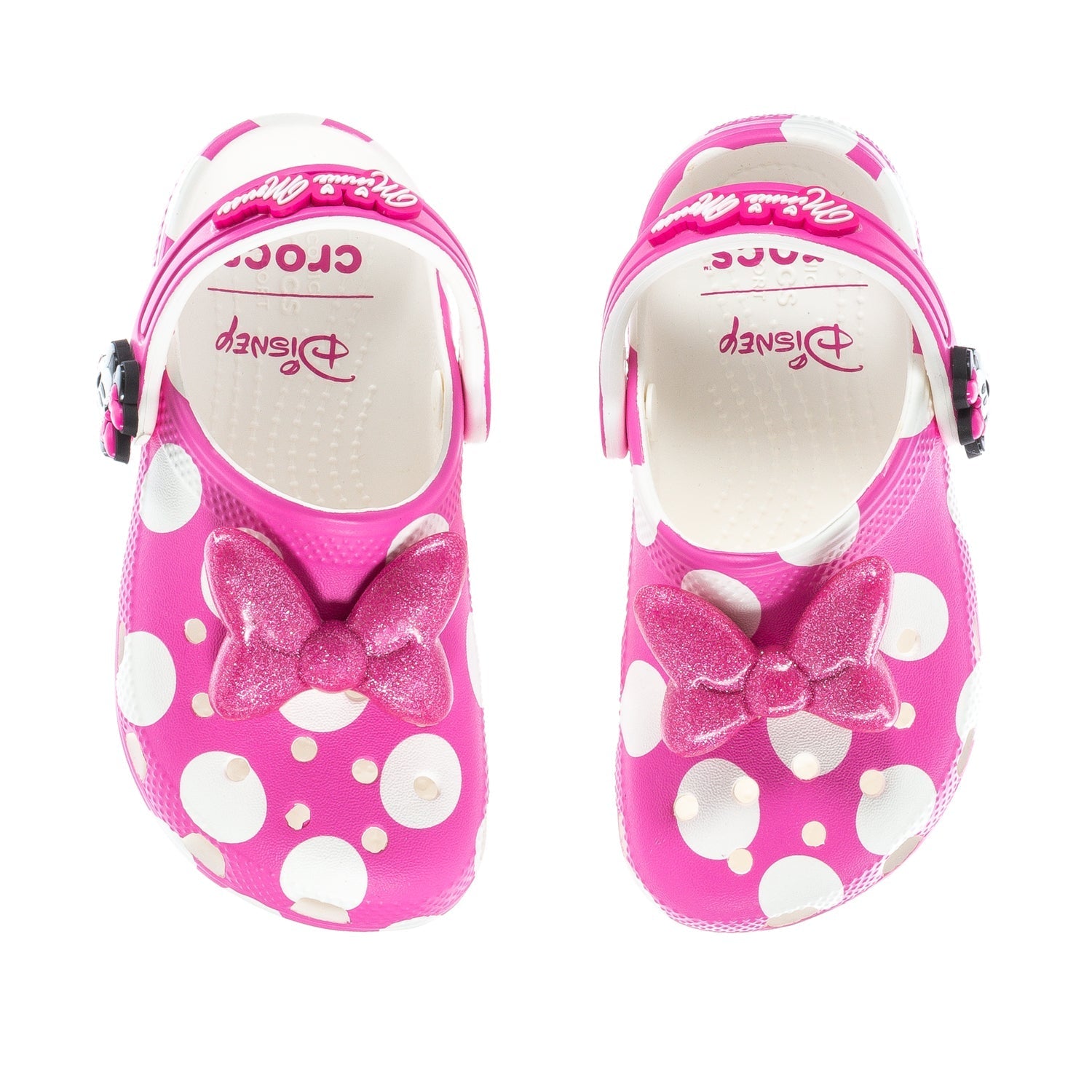 Crocs Toddler Minnie Mouse Classic Clog - Pink / White