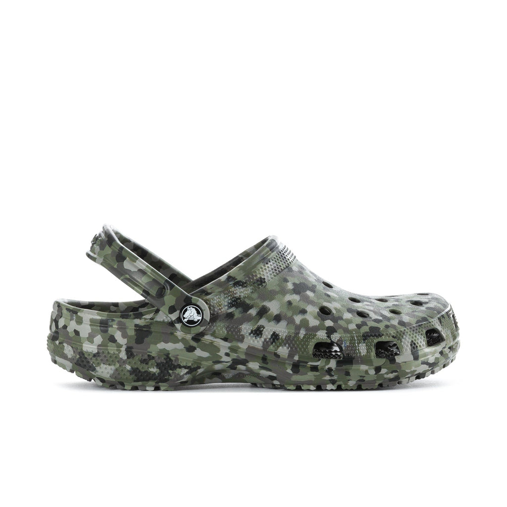 Crocs Men's Confetti Classic Clog - Army Green / Multi