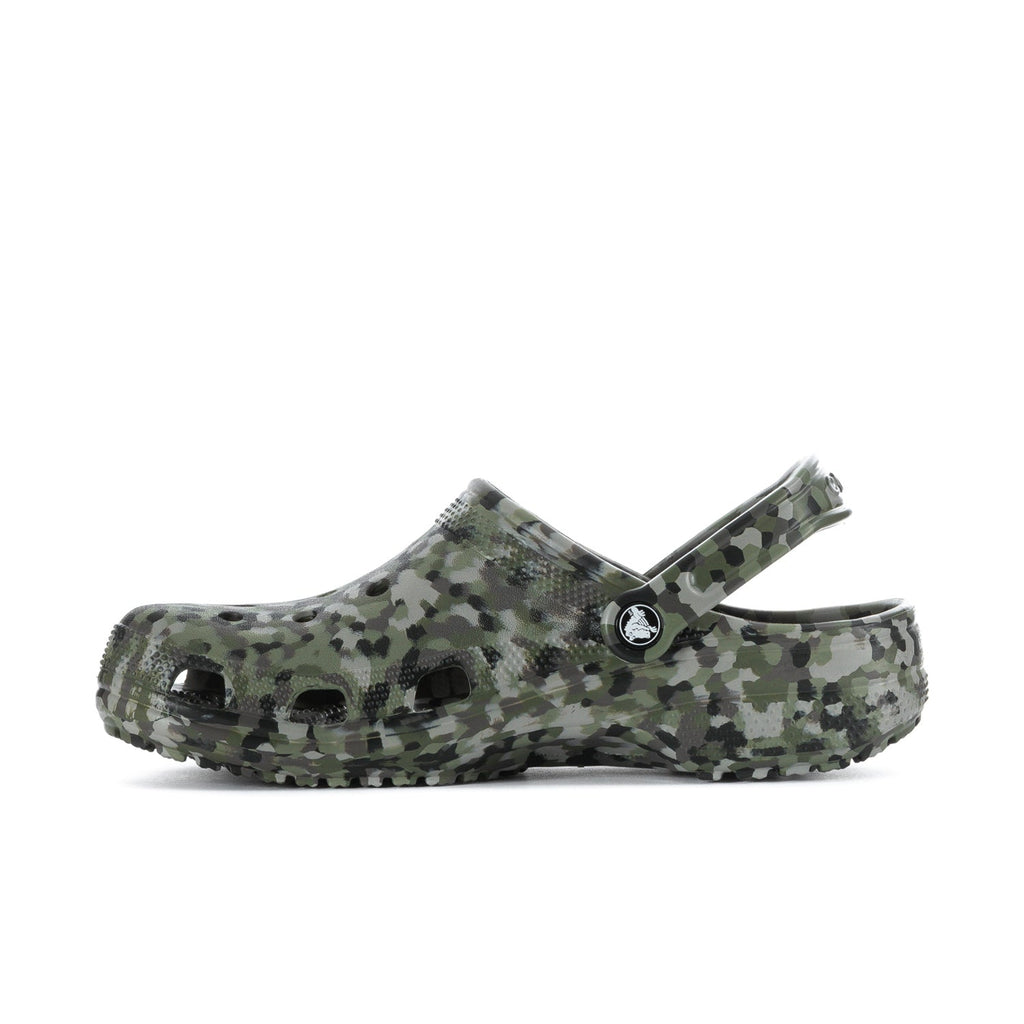 Crocs Men's Confetti Classic Clog - Army Green / Multi