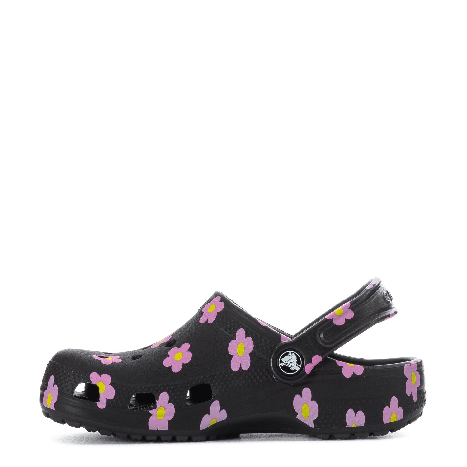 Crocs Kids' Floral Classic Clog - Black / Pink