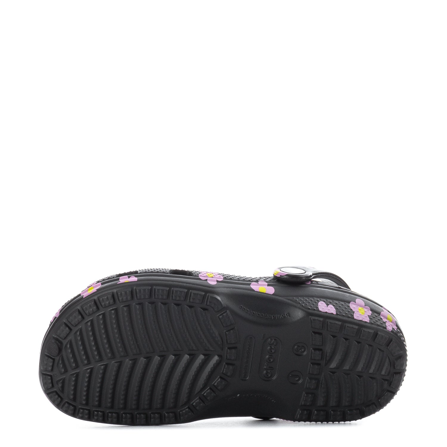 Crocs Kids' Floral Classic Clog - Black / Pink