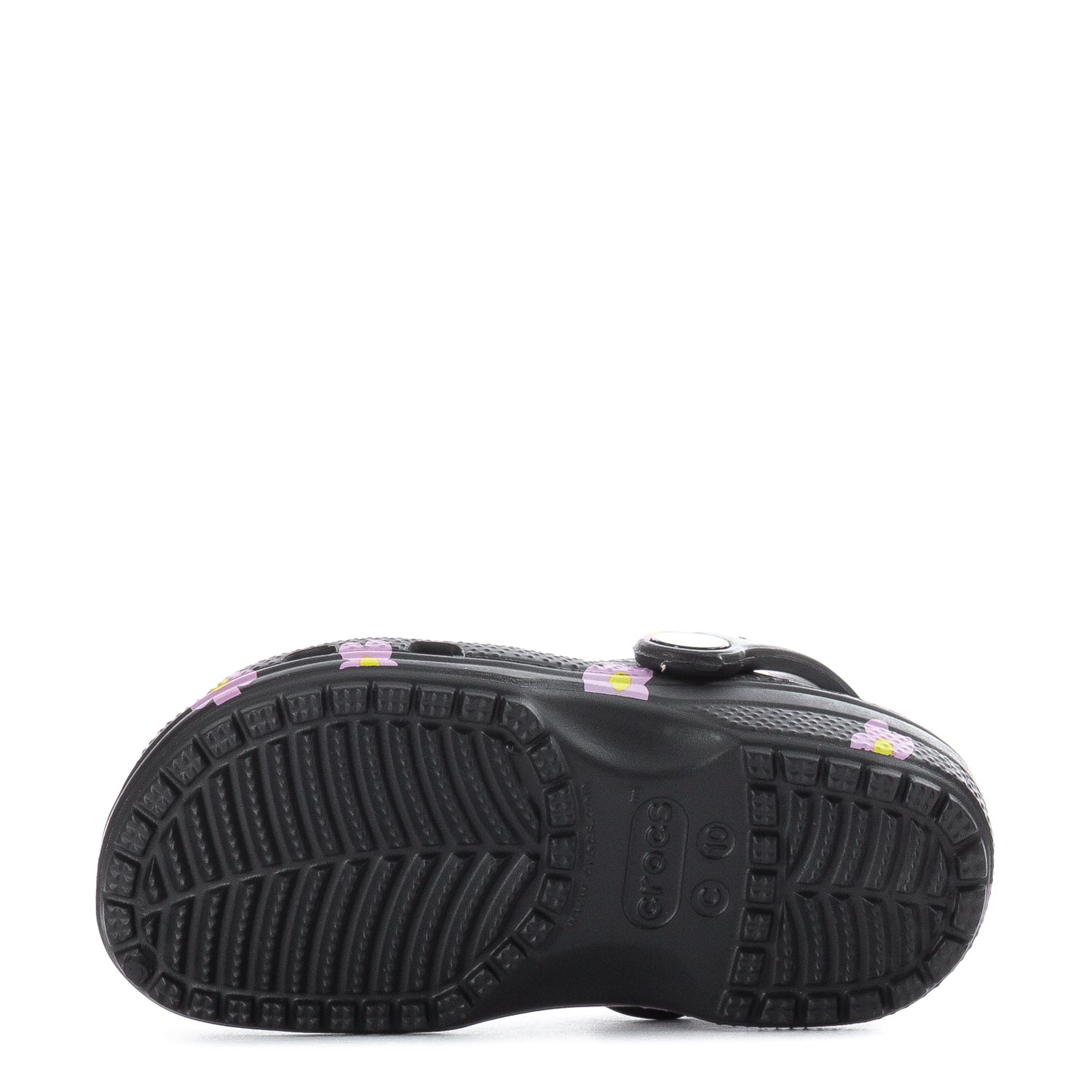 Crocs Toddler Floral Classic Clog - Black / Pink
