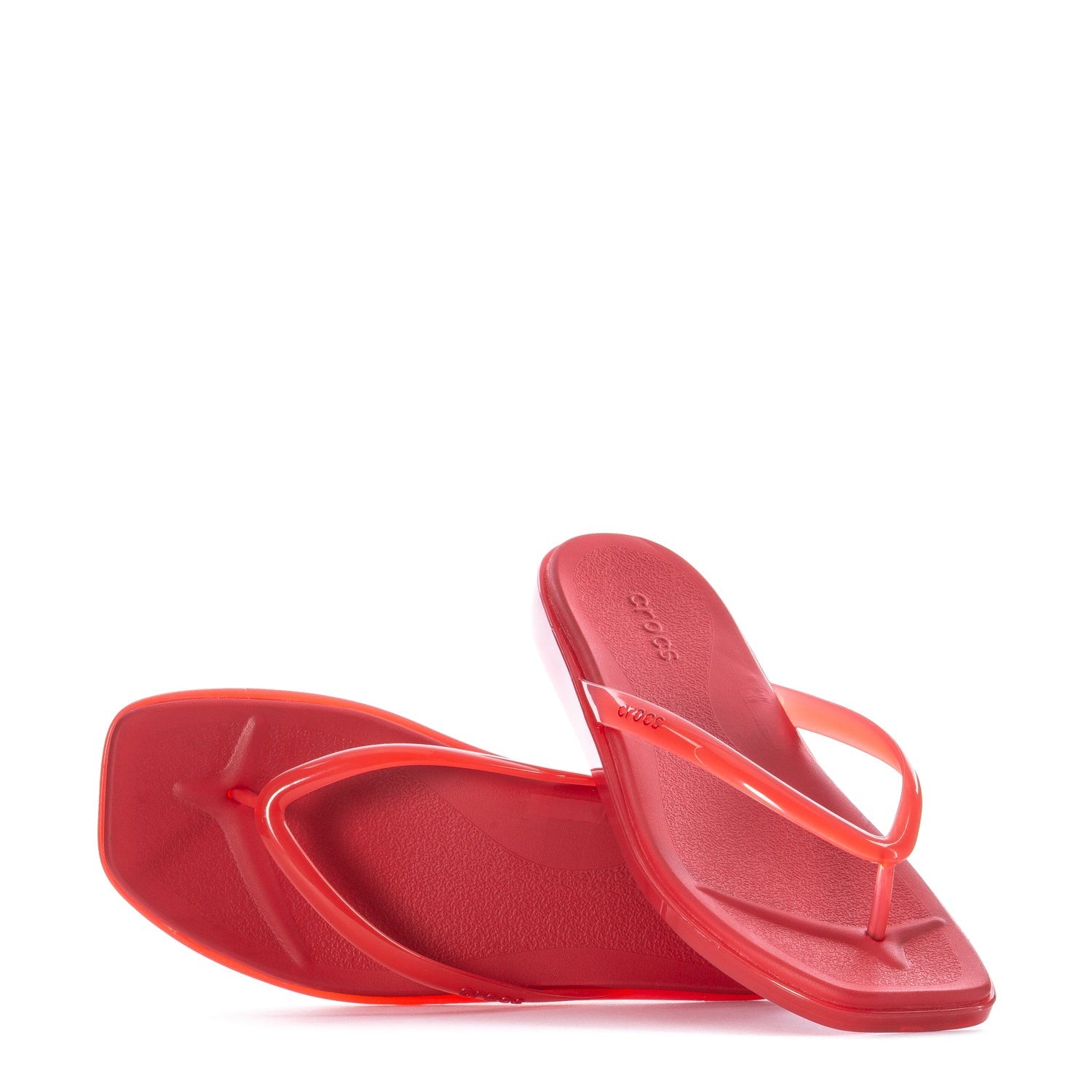 Crocs Women's Miami Flip Flop - Court Red Jelly