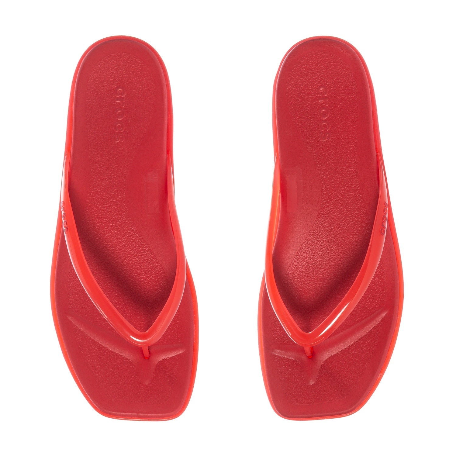 Crocs Women's Miami Flip Flop - Court Red Jelly