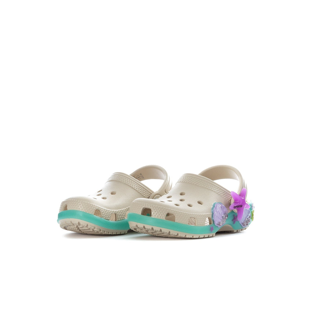 Crocs Toddler Frappe Shells Classic Fun Lab Clog - Cream / Sage