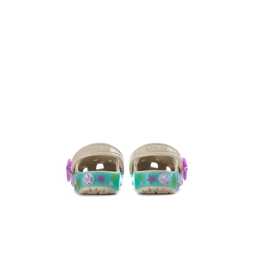 Crocs Toddler Frappe Shells Classic Fun Lab Clog - Cream / Sage