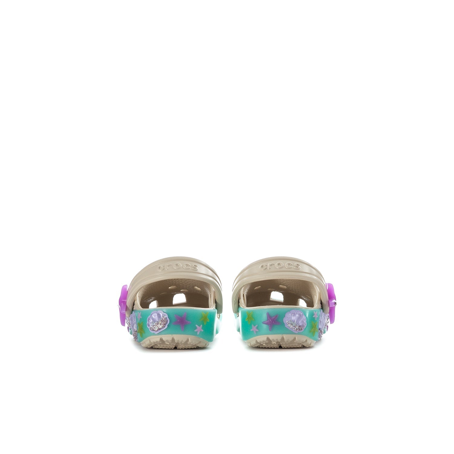 Crocs Toddler Frappe Shells Classic Fun Lab Clog - Cream / Sage