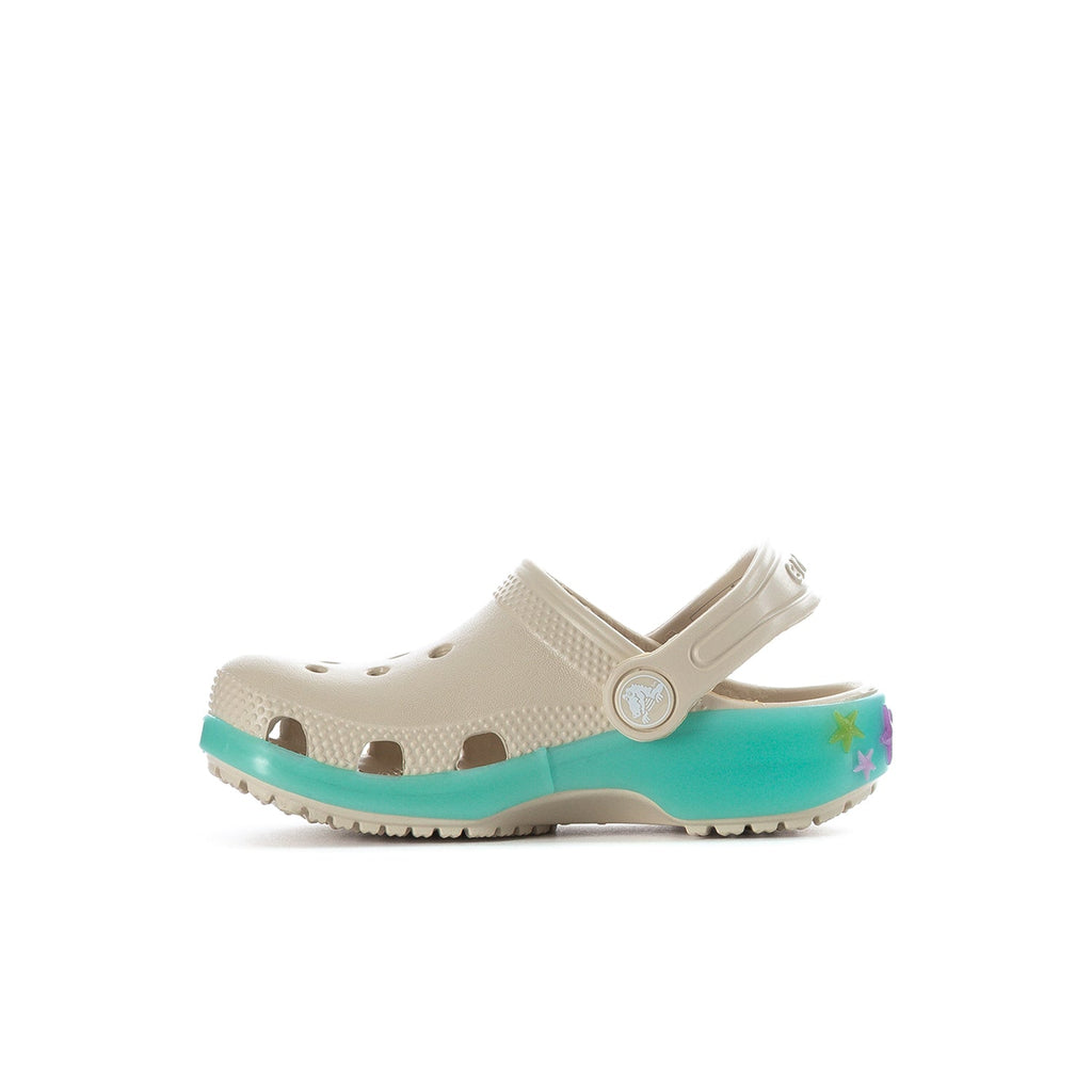 Crocs Toddler Frappe Shells Classic Fun Lab Clog - Cream / Sage